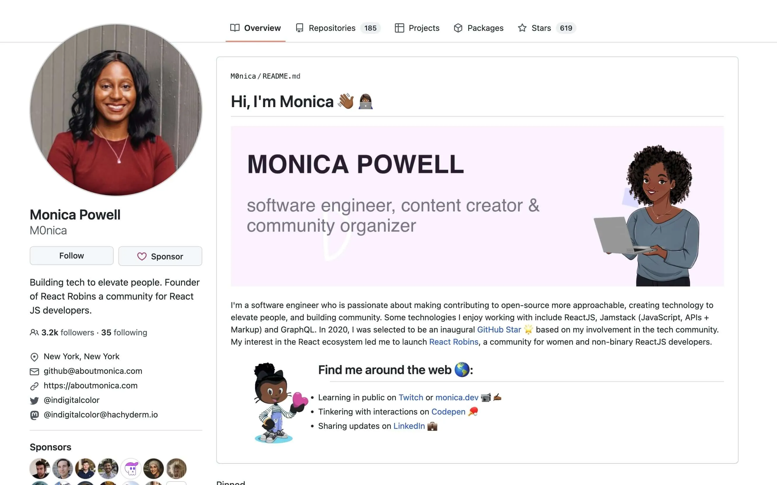 Monica Powell's GitHub profile